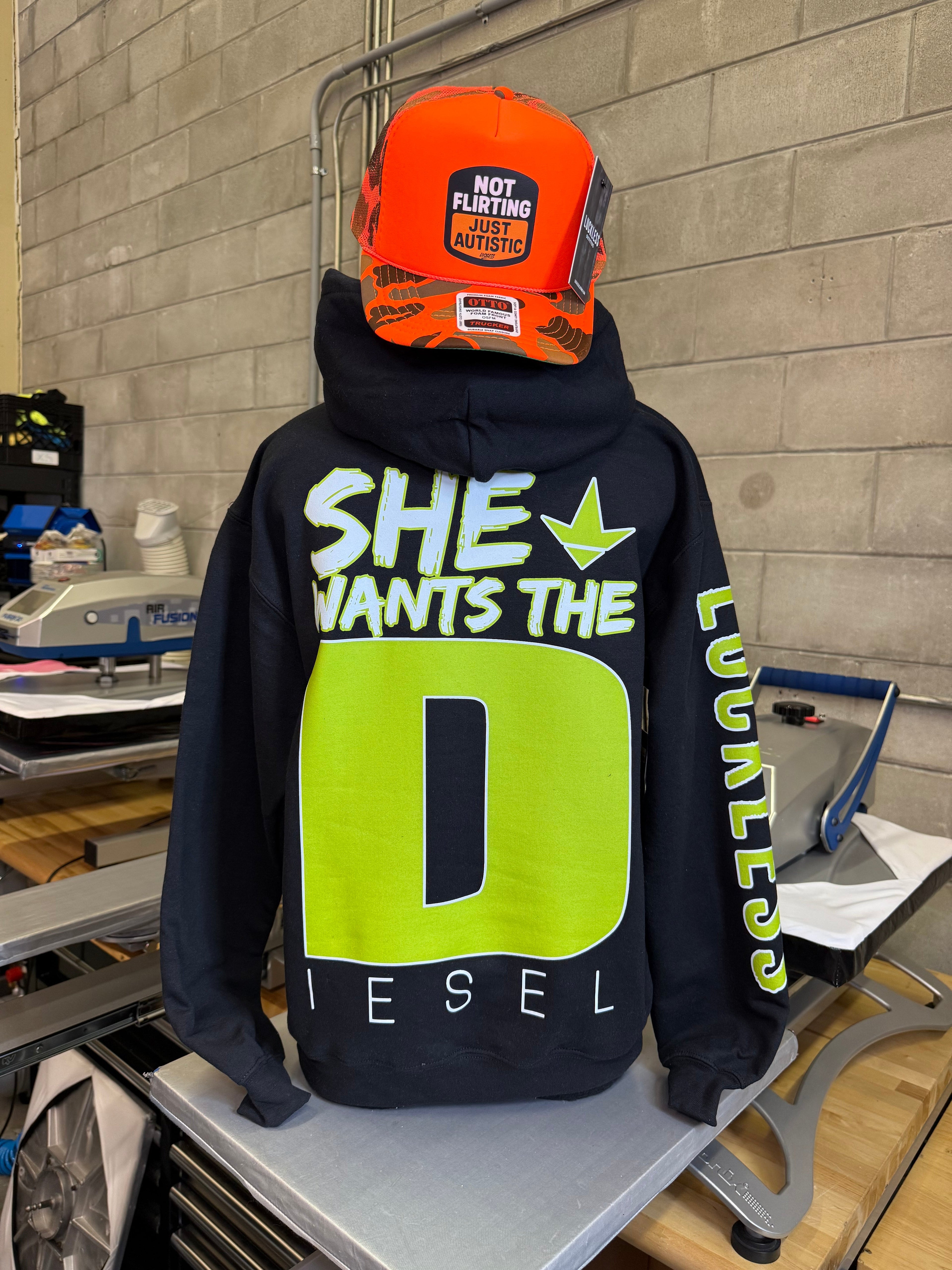 She Wants the Diesel Hoodie